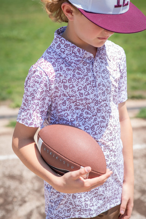 Kickoff Maroon Polo Short Sleeve Shirt from Anderson Parker