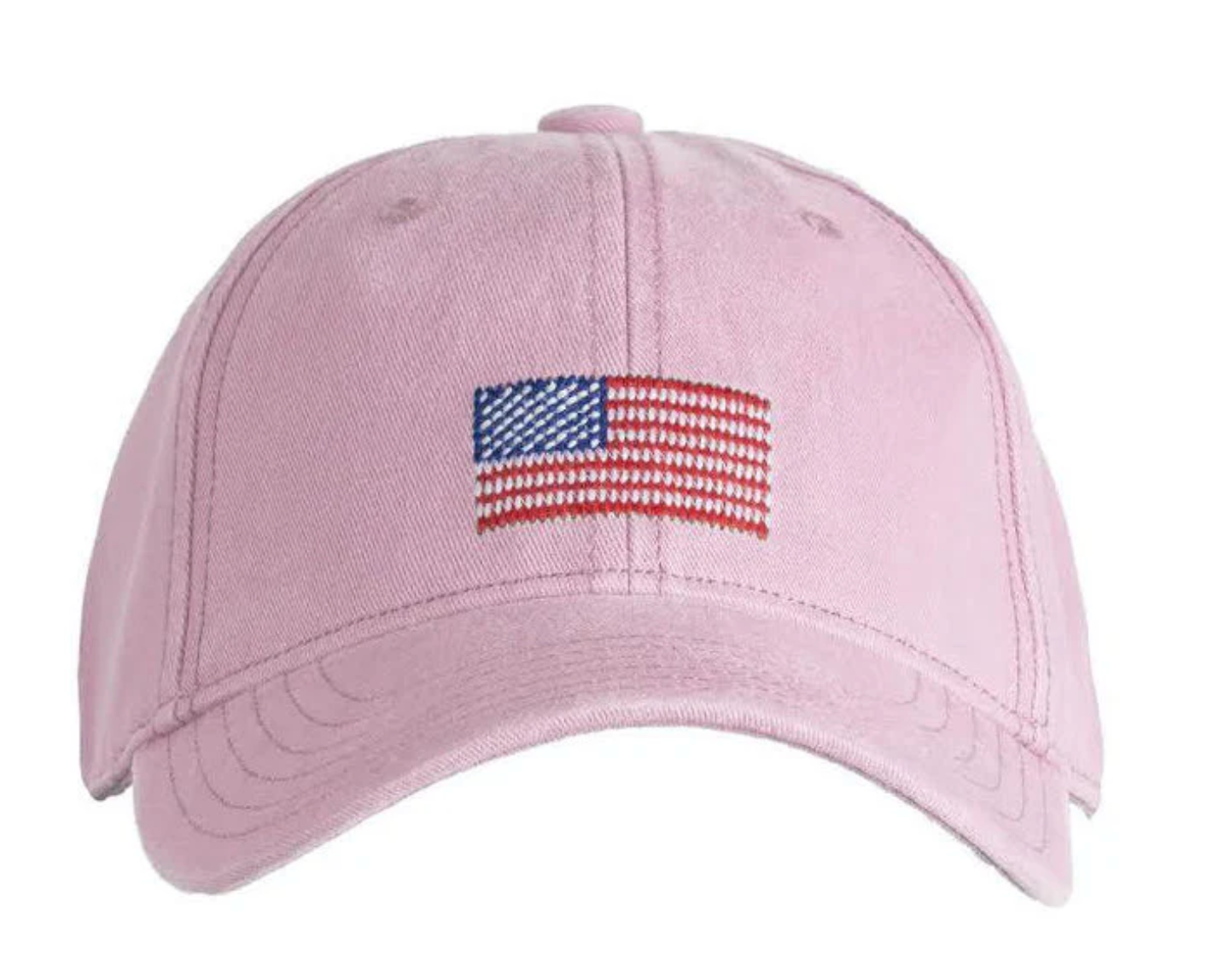 Kids American Flag Baseball Hat - Light Pink from Anderson Parker