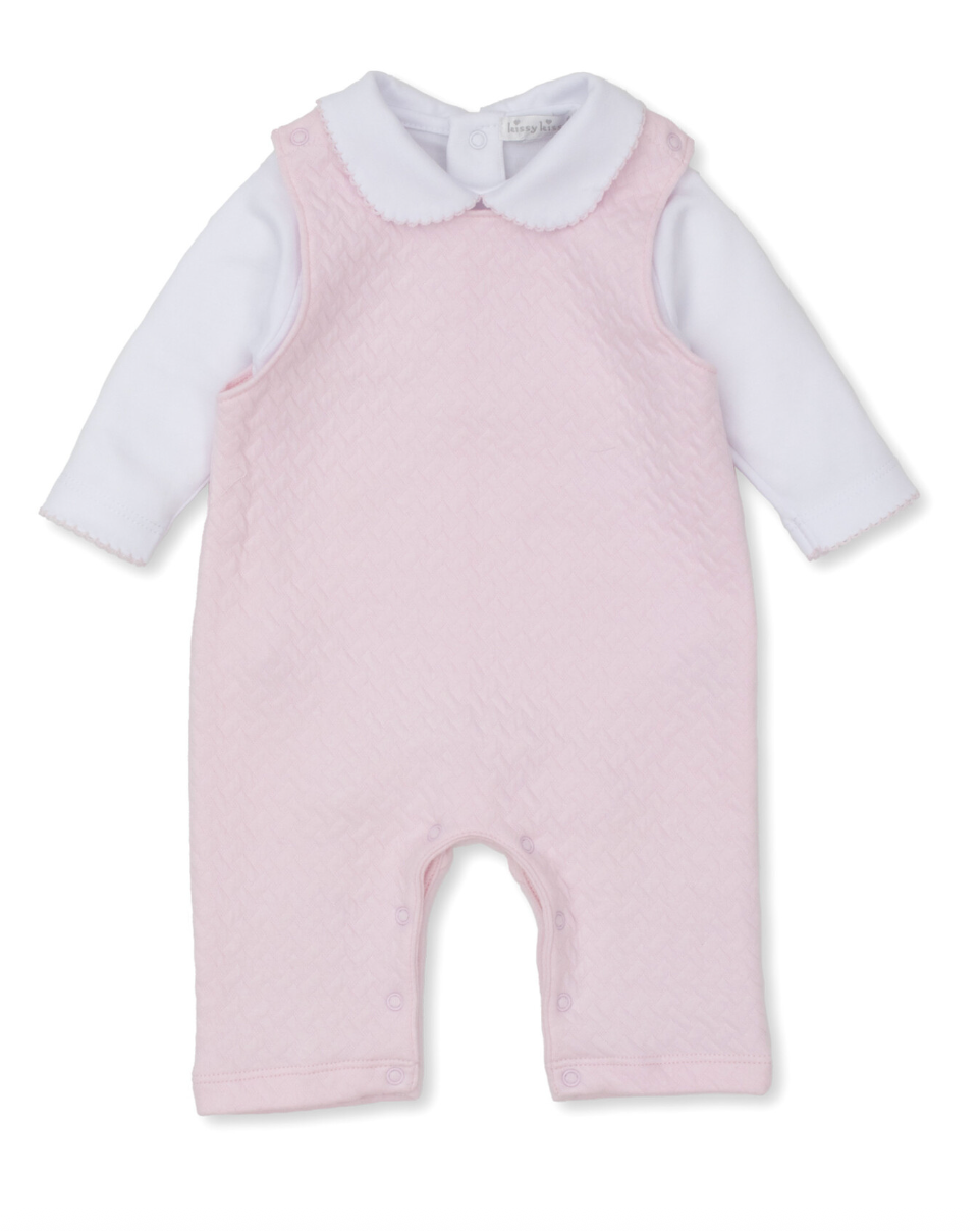 Kissy Kissy Jacquard Overall Set - Pink from Anderson Parker