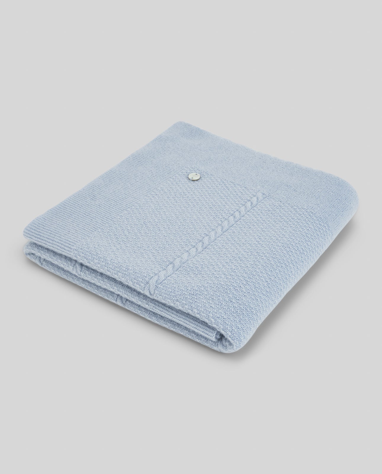 Knit Blanket - 90x90 - Chalk Blue from Anderson Parker