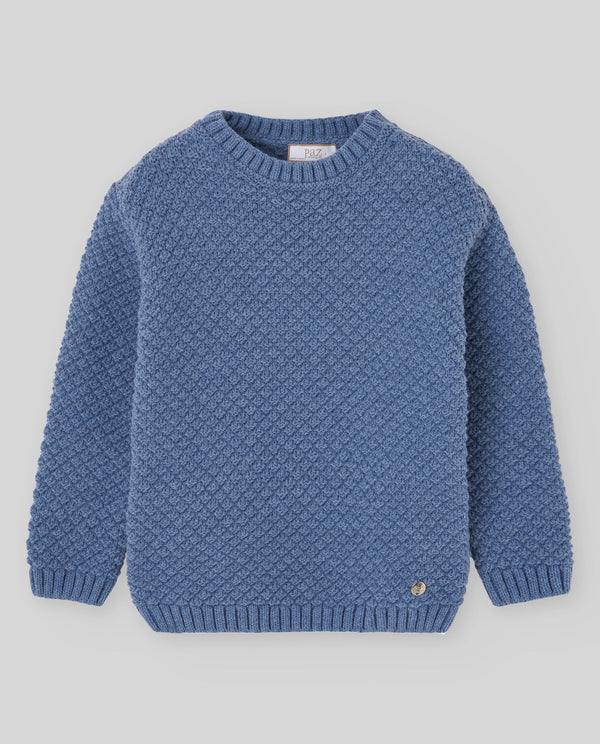 Knit Boy Pullover - Sapphire Blue from Anderson Parker