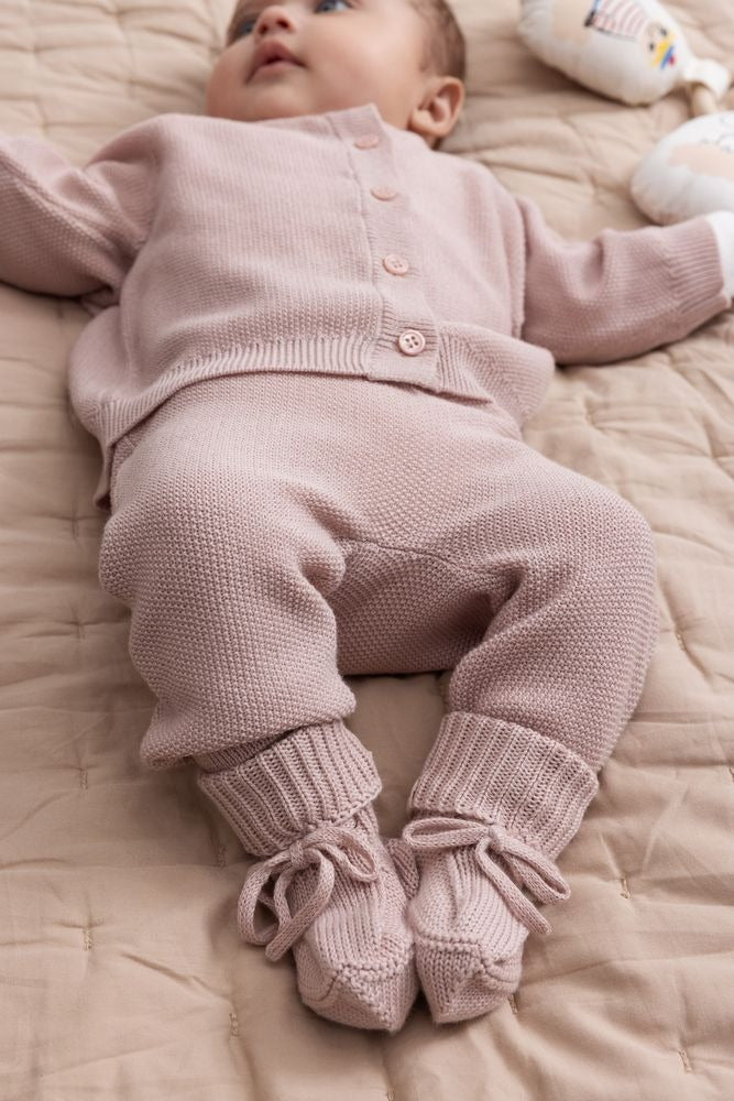 Knit Cardigan & Pant Set - Faded Rose from Anderson Parker