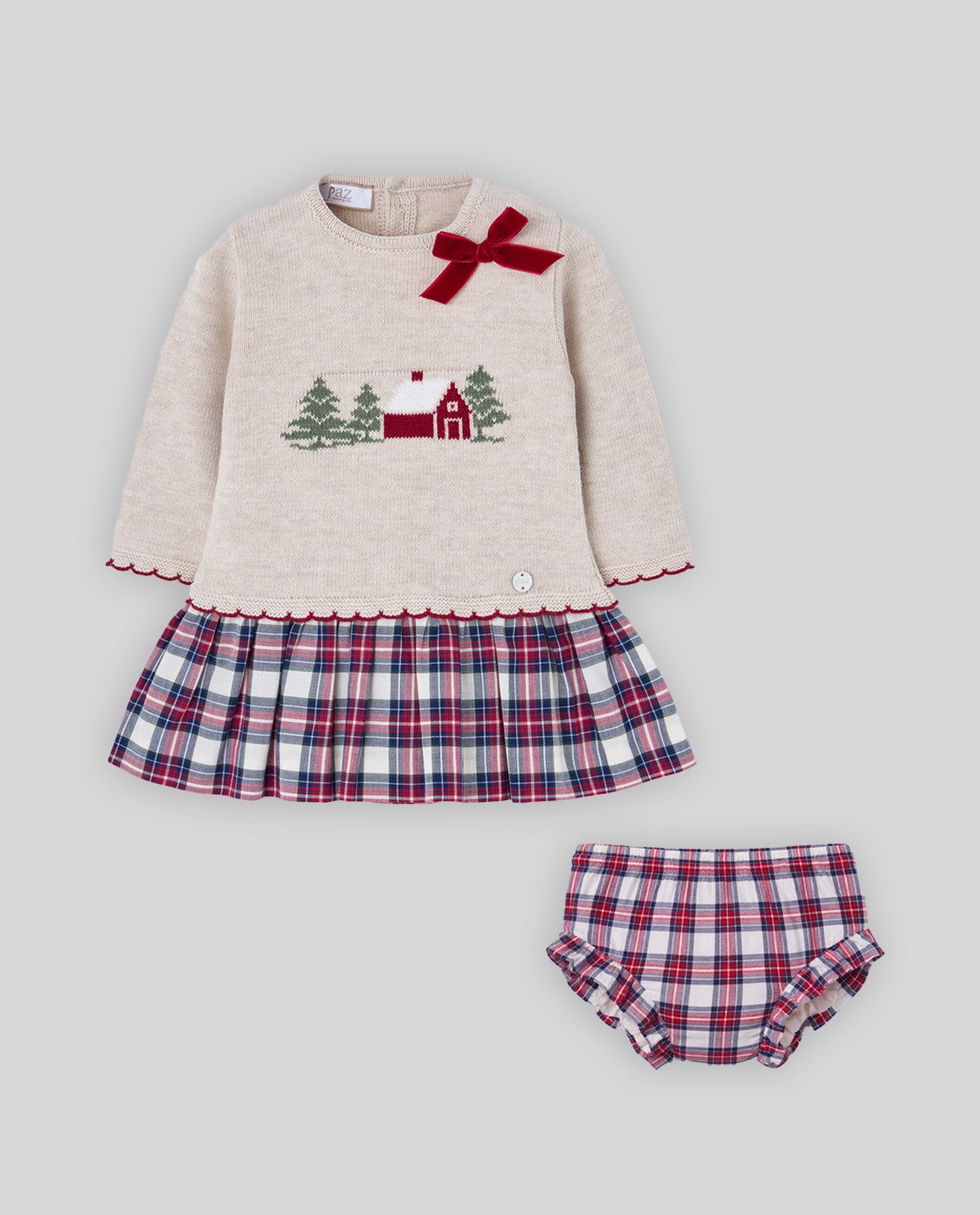 Knit Dress + Bloomer Set - Red from Anderson Parker