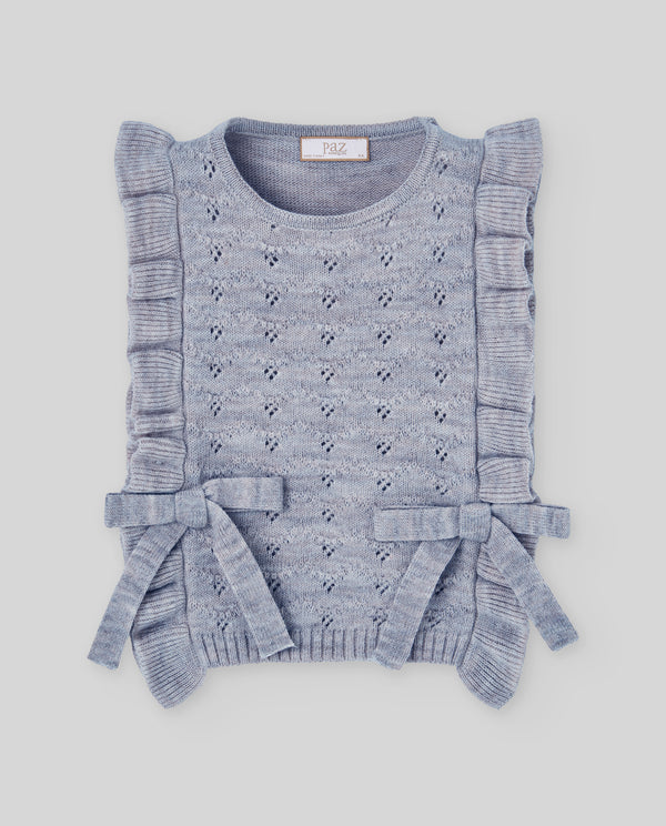 Knit Girl Waistcoat - Sapphire Blue from Anderson Parker