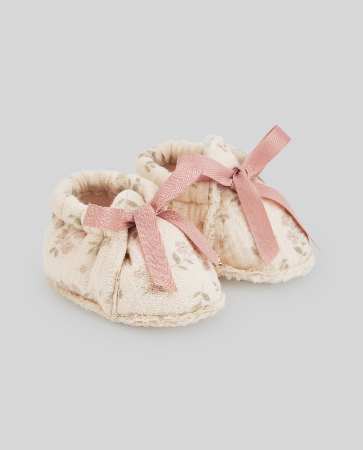 Knit Newborn Booties - Mist Pink from Anderson Parker