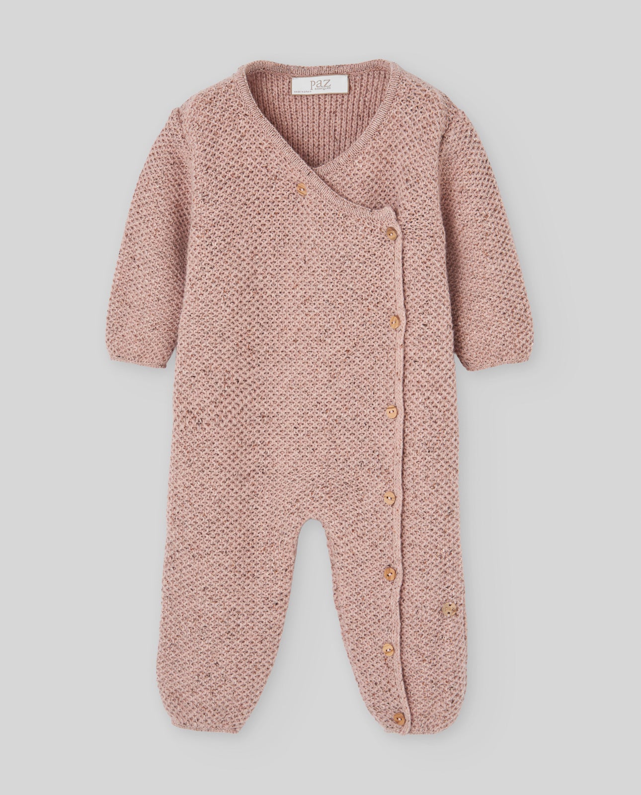 Knit Newborn Romper - Mist Pink from Anderson Parker