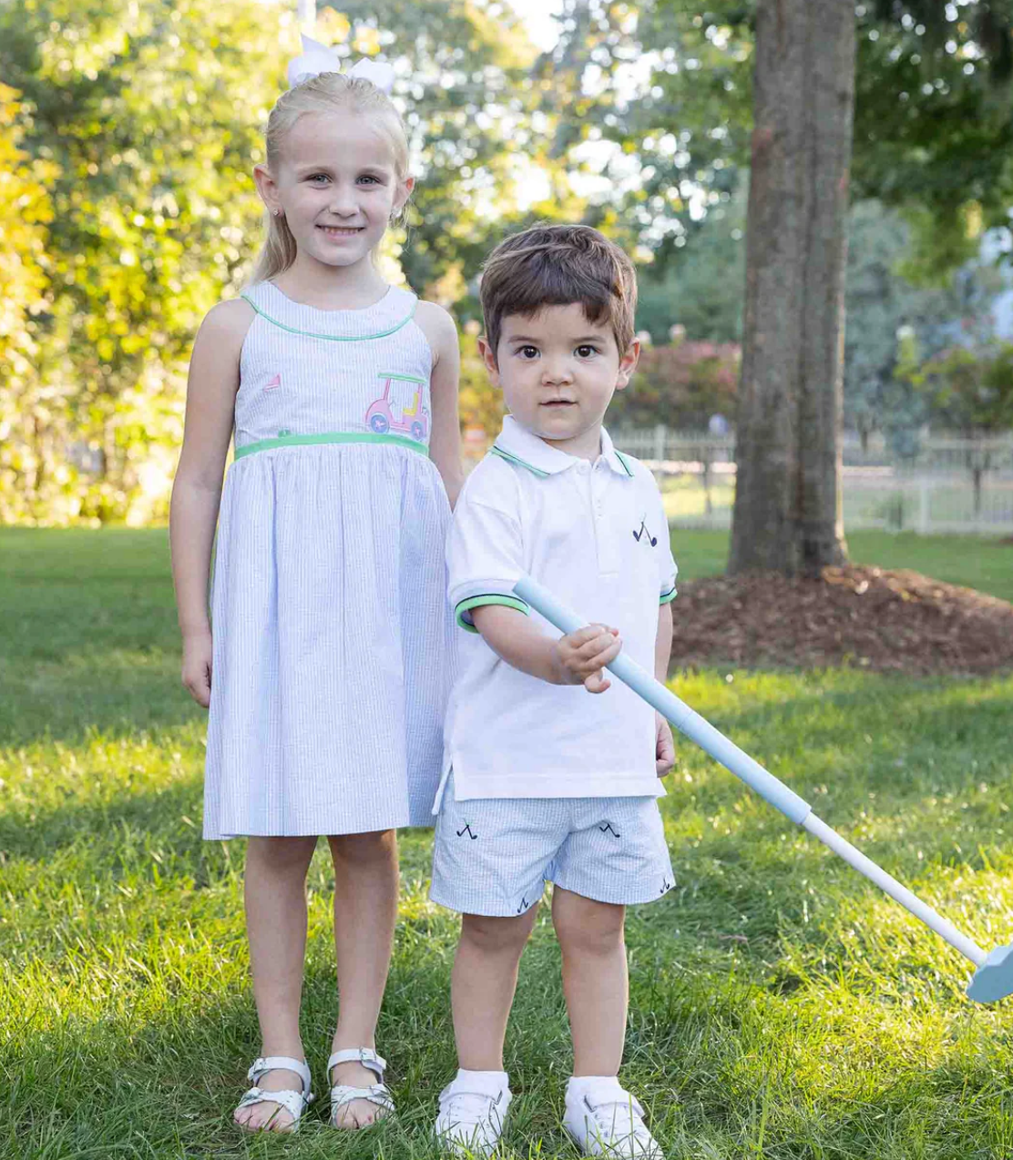 Knit Polo With Golf Clubs from Anderson Parker