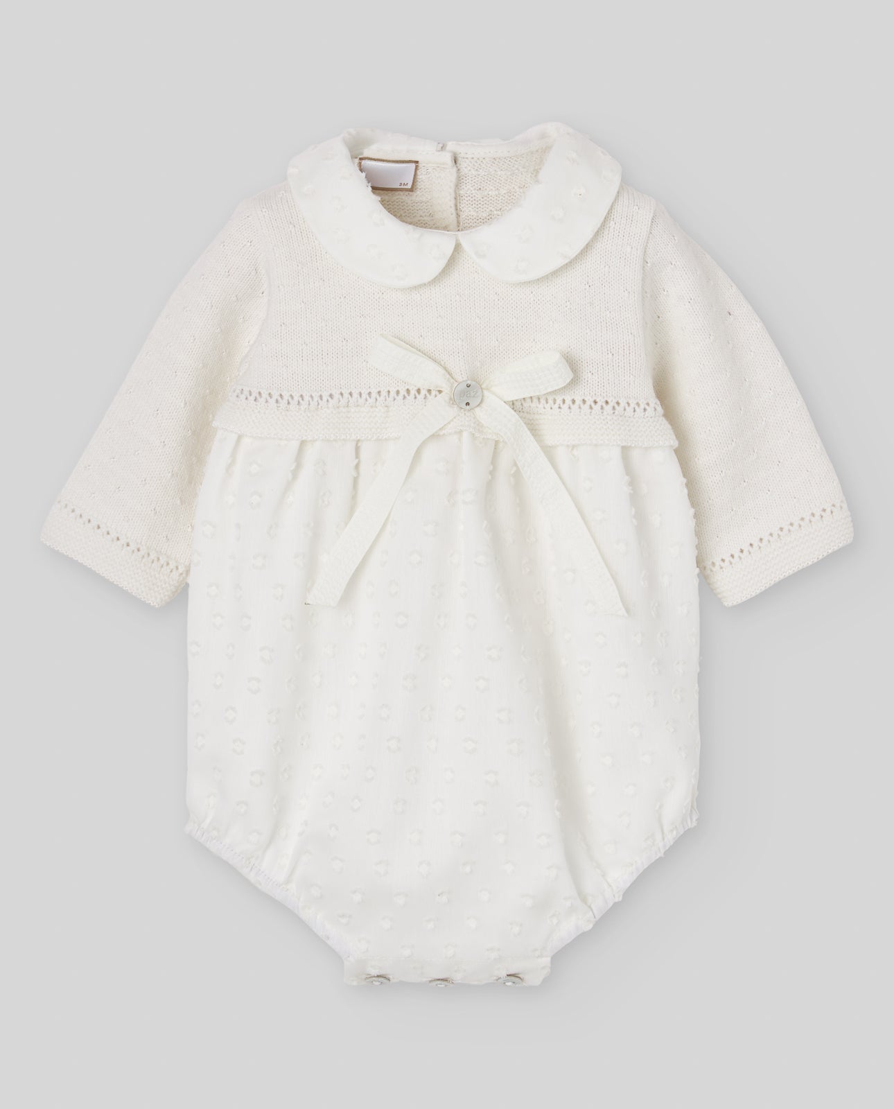 Knit Romper - Cream/Cream from Anderson Parker
