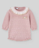 Knit Romper - Powder Pink/Light Brown from Anderson Parker