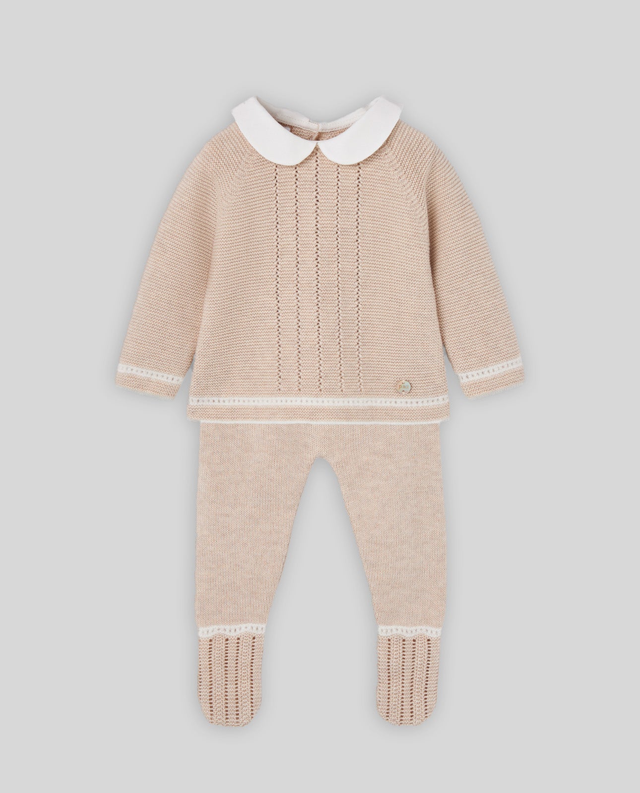 Knit Sweater + Legging Set - Light Brown/Cream from Anderson Parker