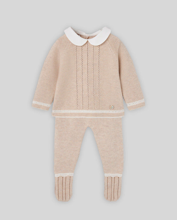 Knit Sweater + Legging Set - Light Brown/Cream from Anderson Parker
