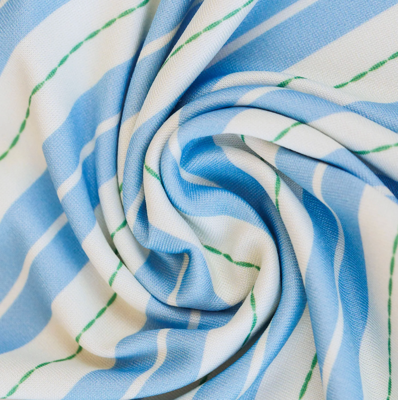 Knox Romper - Blue & Green Ticking Stripe from Anderson Parker