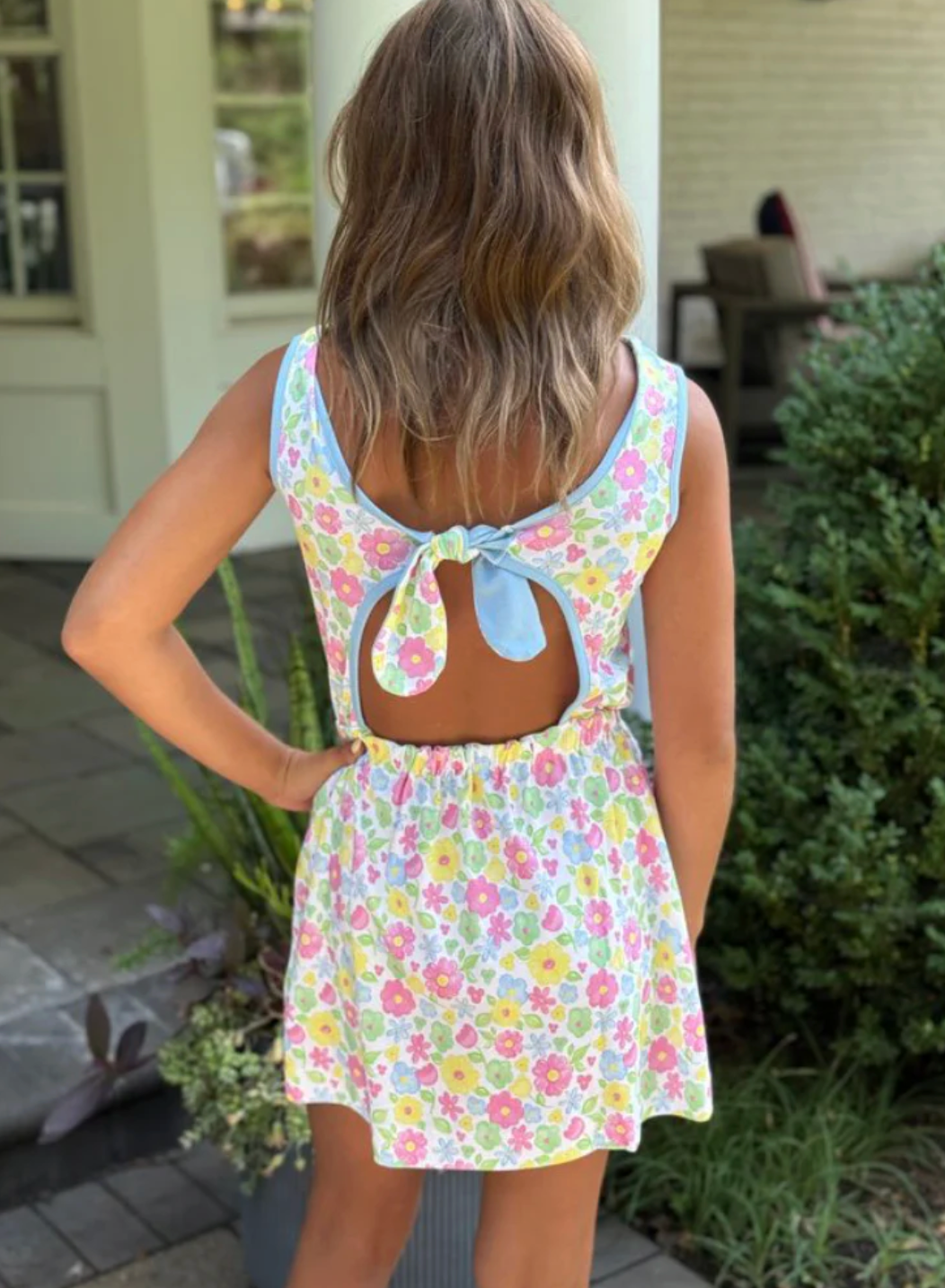 Kristin Knot Dress - Blossoms and Blooms from Anderson Parker