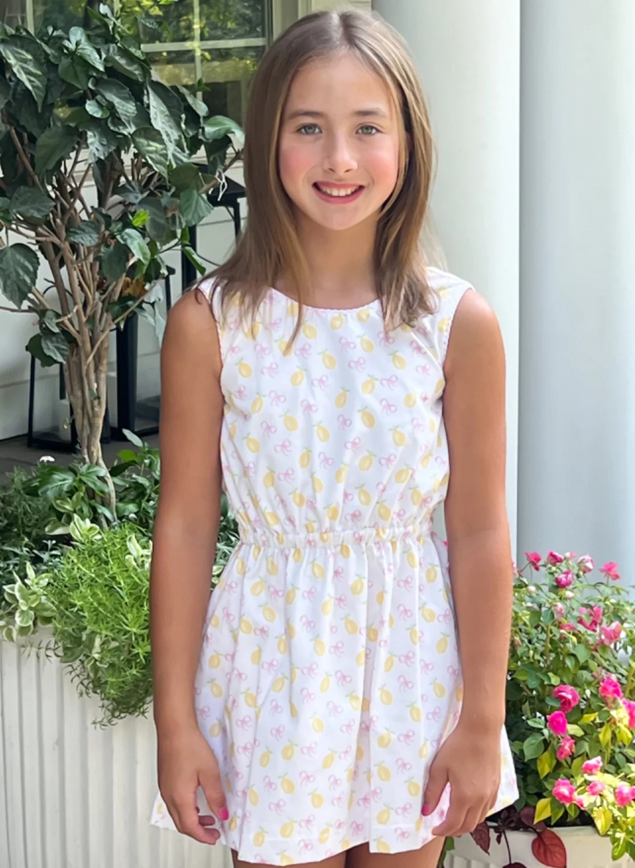 Kristin Knot Dress - Lemon - Anderson Parker