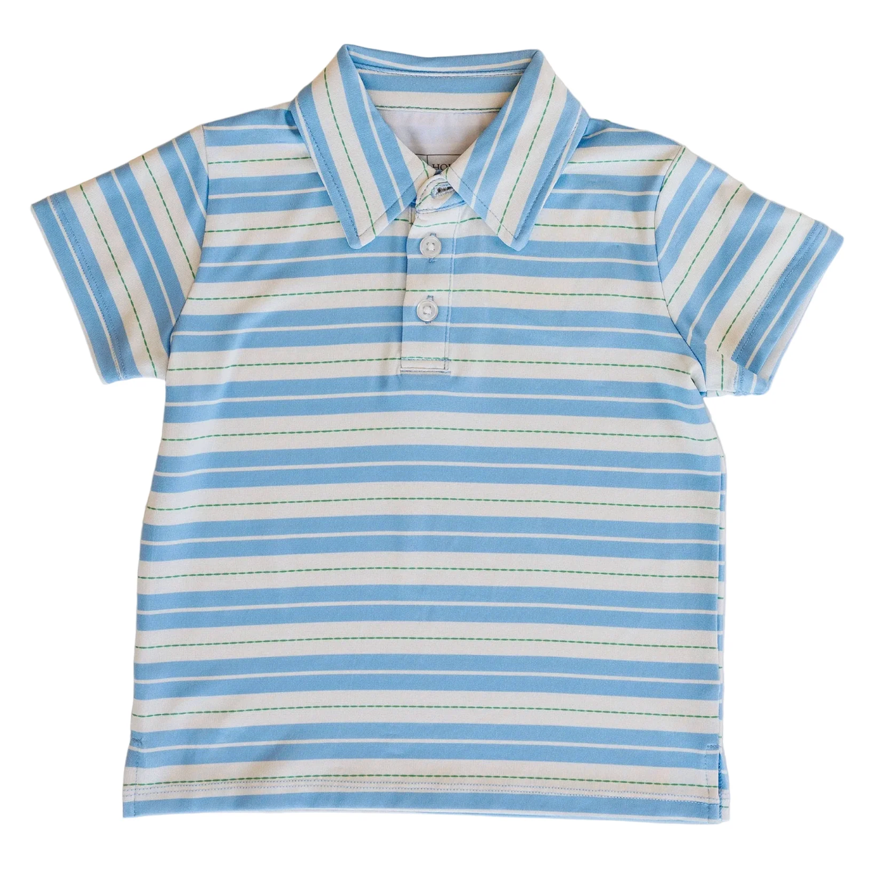 Kyle Polo - Blue & Green Ticking Stripe from Anderson Parker