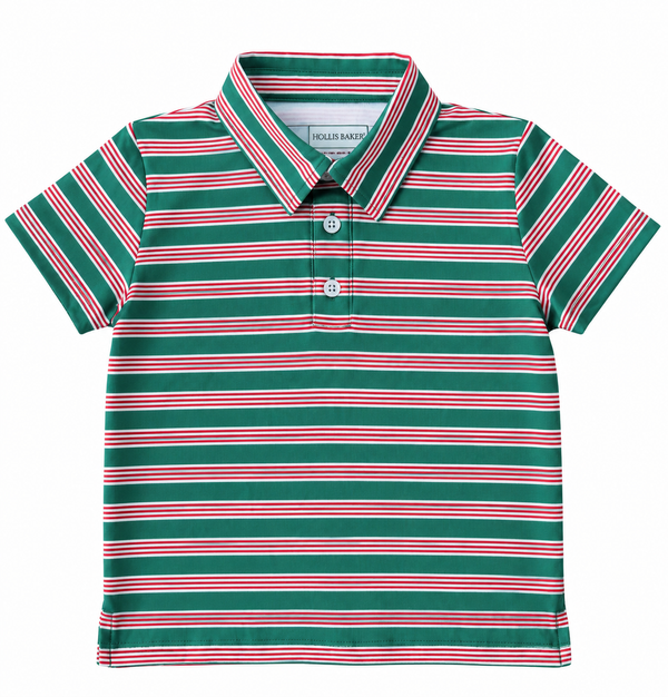 Kyle Polo - Red + Green Stripe from Anderson Parker