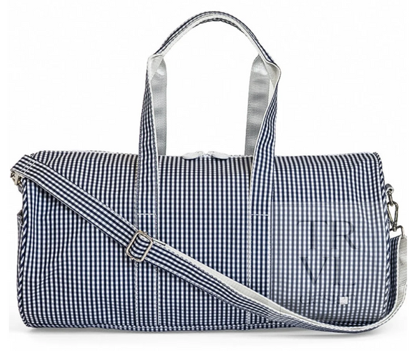LARGE ROLL DUFFEL - GINGHAM NAVY from Anderson Parker