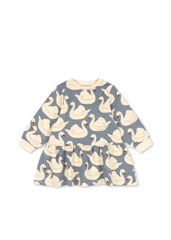 LOUPY PRINT SWEAT DRESS GOTS - Swan from Anderson Parker