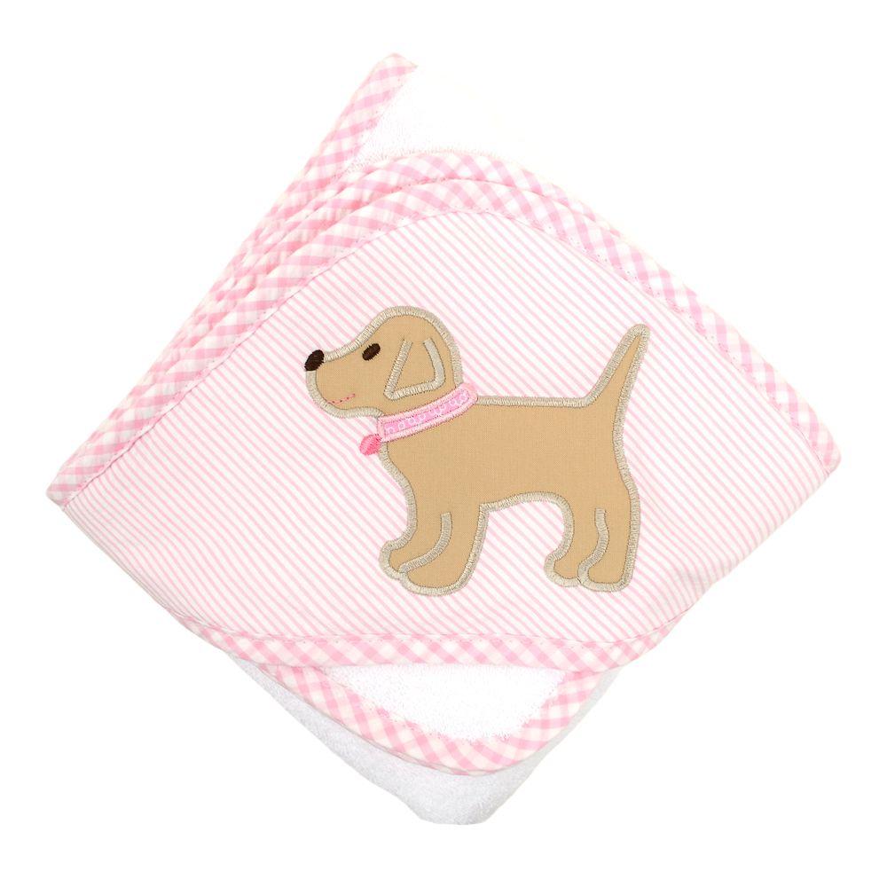 Lab Puppy Hooded Towel & Washcloth Set - Pink from Anderson Parker