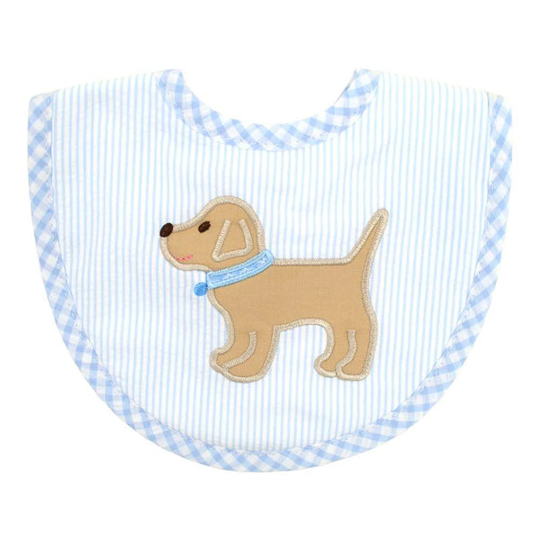 Lab Puppy Medium Bib - Blue Trim from Anderson Parker