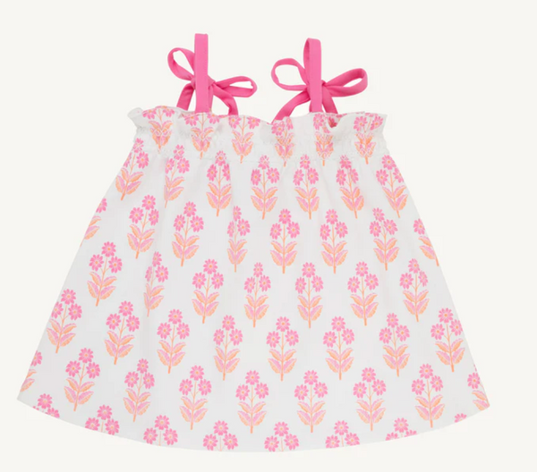 Lainey's Little Top - Bridgetown Harbour Hand Block/Winter Park Pink from Anderson Parker