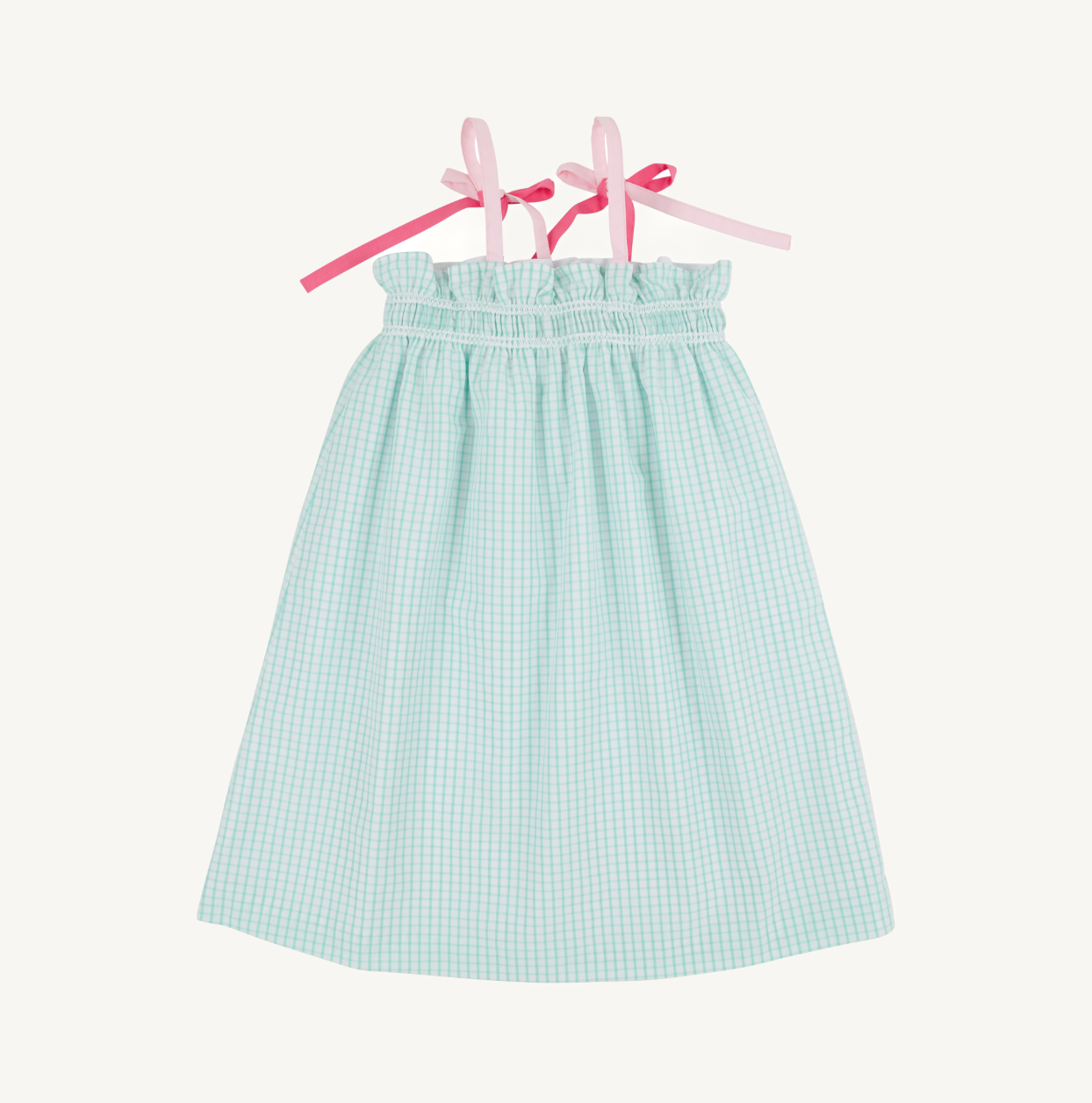 Laineys Little Dress - Woven - Turks Teal Windowpane/Palm Beach Pink/Romany Rose from Anderson Parker
