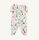 Leigh Ann Angel Sleeve Romper -  Make the Season Bright/Richmond Red from Anderson Parker