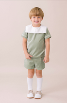 Leyland Green Velvet Short Set from Anderson Parker