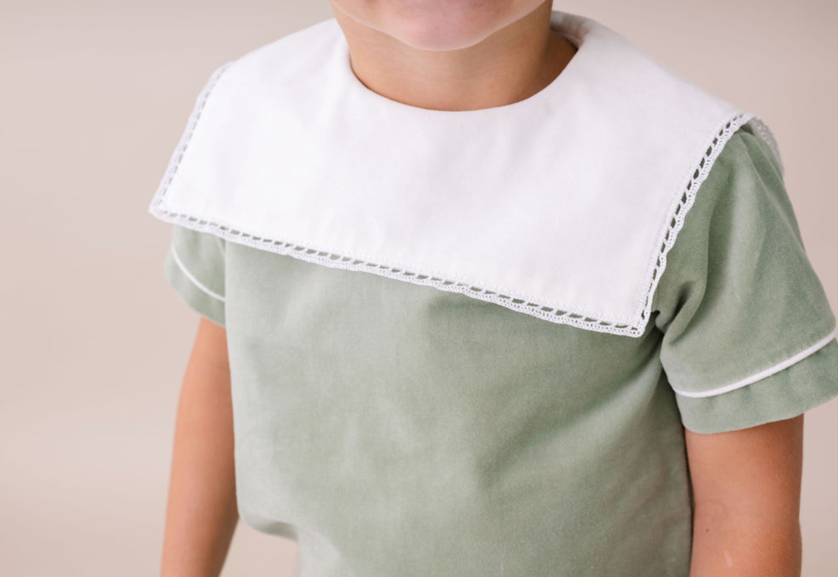 Leyland Green Velvet Short Set from Anderson Parker