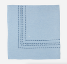 Light Blue knit blanket with topstitching from Anderson Parker