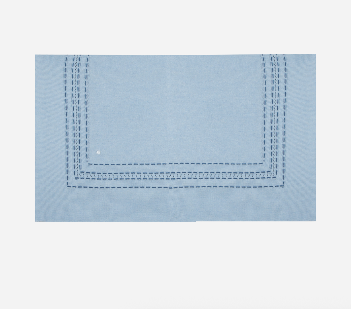 Light Blue knit blanket with topstitching from Anderson Parker