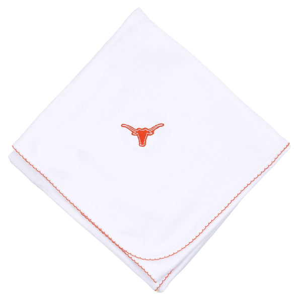 Lil' Longhorn Orange Emb Receiving Blanket from Anderson Parker
