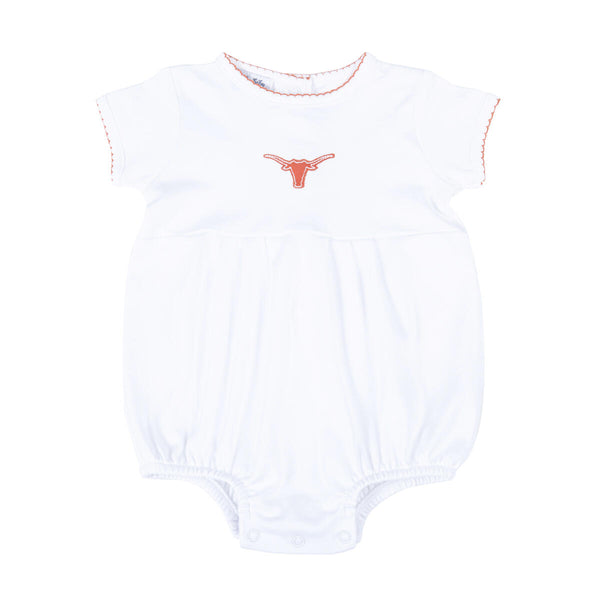 Lil' Longhorn Orange Emb S/S Boy Bubble from Anderson Parker