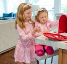 Lillian Girls' Dress - Confetti Hearts Pink from Anderson Parker