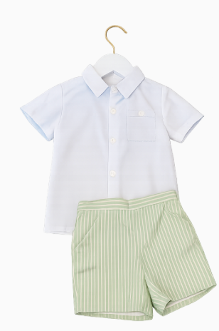 Lin Stripes Boy Set - Green from Anderson Parker