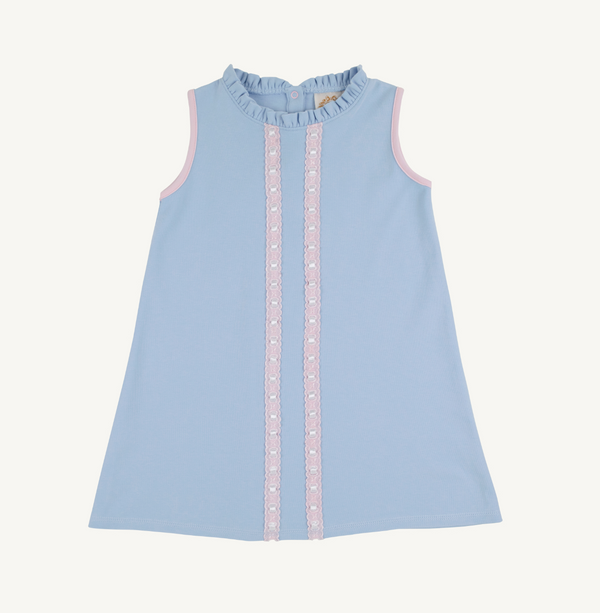Lizzies Luxe Leisure Dress - Ruffle - Beale Street Blue/Palm Beach Pink from Anderson Parker