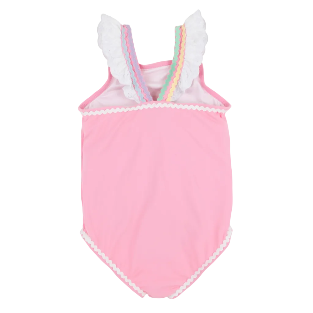 Long Bay Bathing Suit - Hamptons Hot Pink/Worth Ave White/Multicolor from Anderson Parker