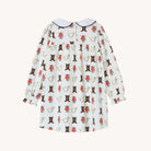 Long Sleeve Banks Bow Dress - Pima - Happy Hunting/Worth Ave White/Nantucket Navy from Anderson Parker