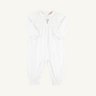 Long Sleeve Britt Romper - Worth Ave White/Palm Beach Pink from Anderson Parker