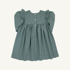 Long Sleeve Daphne Dress - Twill - Grier Green Herringbone/Nantucket Navy from Anderson Parker