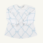 Long Sleeve Holly Day Dress - Belle Meade Bow (Buckhead Blue)/Worth Ave White from Anderson Parker