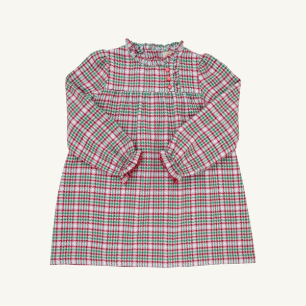 Long Sleeve Mary Baker Day Dress - Wicker Park Plaid/Richmond Red from Anderson Parker