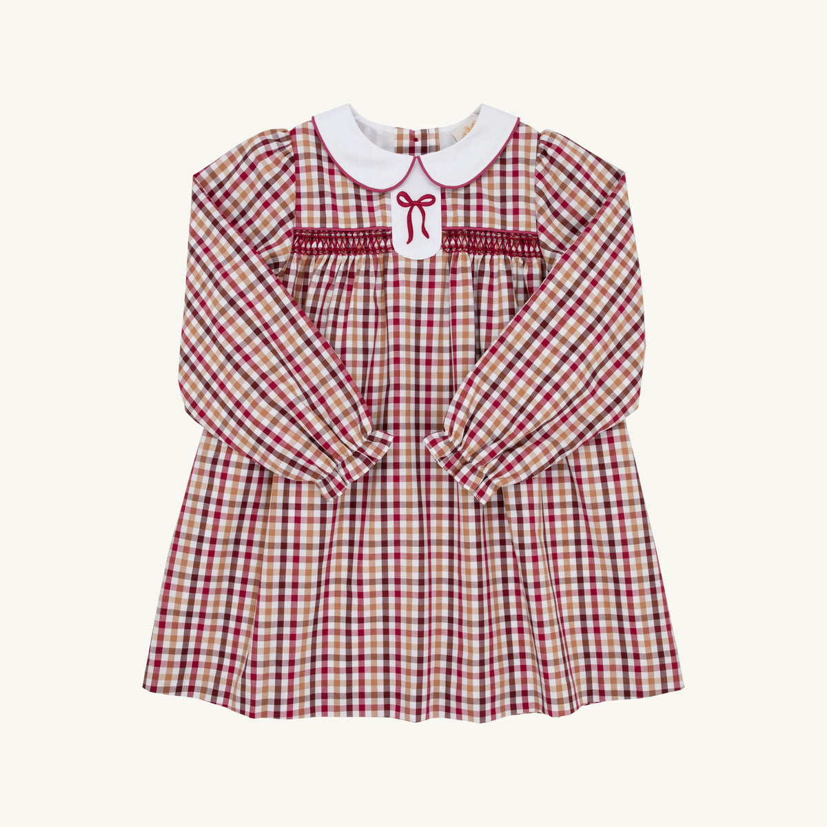 Long Sleeve Mary Dal Dress - Easton Pond Plaid/Worth Ave White from Anderson Parker