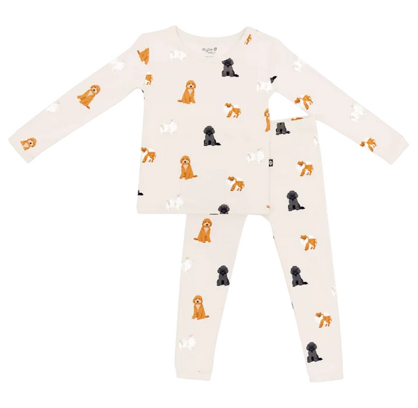 Long Sleeve Pajamas in Fluffy Dog from Anderson Parker