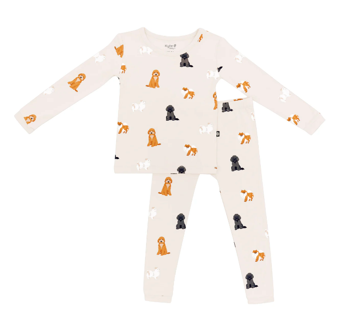 Long Sleeve Pajamas in Fluffy Dog from Anderson Parker
