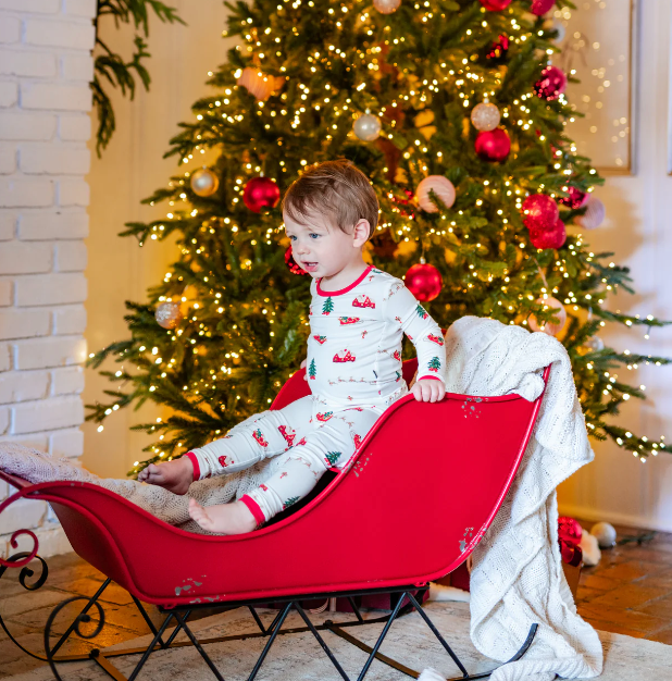 Long Sleeve Pajamas in Santa Sleigh from Anderson Parker