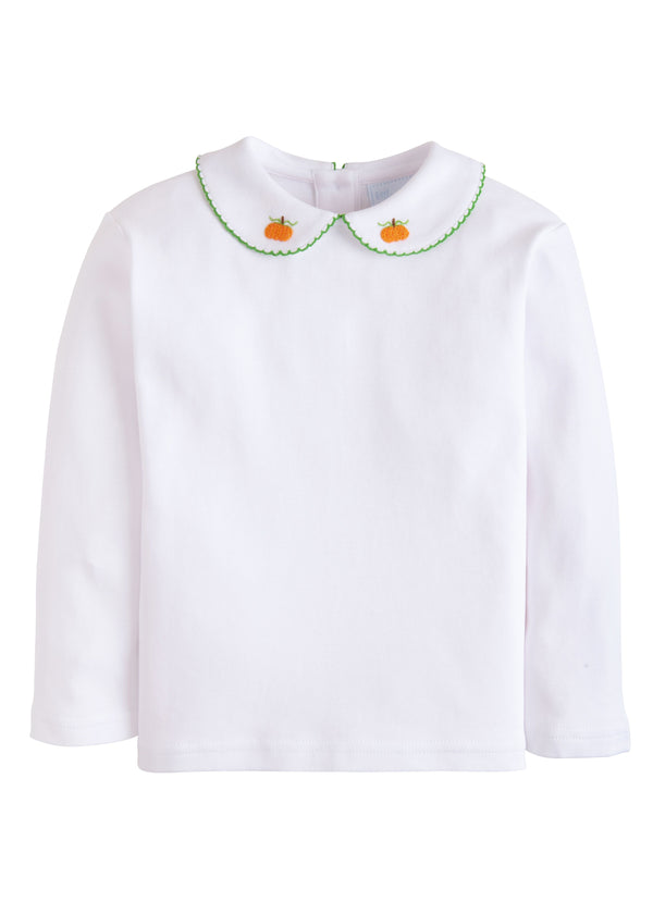 Long Sleeve Pinpoint Shirt - Pumpkin from Anderson Parker