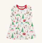 Long Sleeve Polly Play Dress - Make the Season Bright/Richmond Red from Anderson Parker