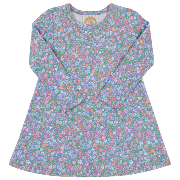 Long Sleeve Polly Play Dress - Mountain Brook Mini Floral (Parrot Cay Coral) from Anderson Parker