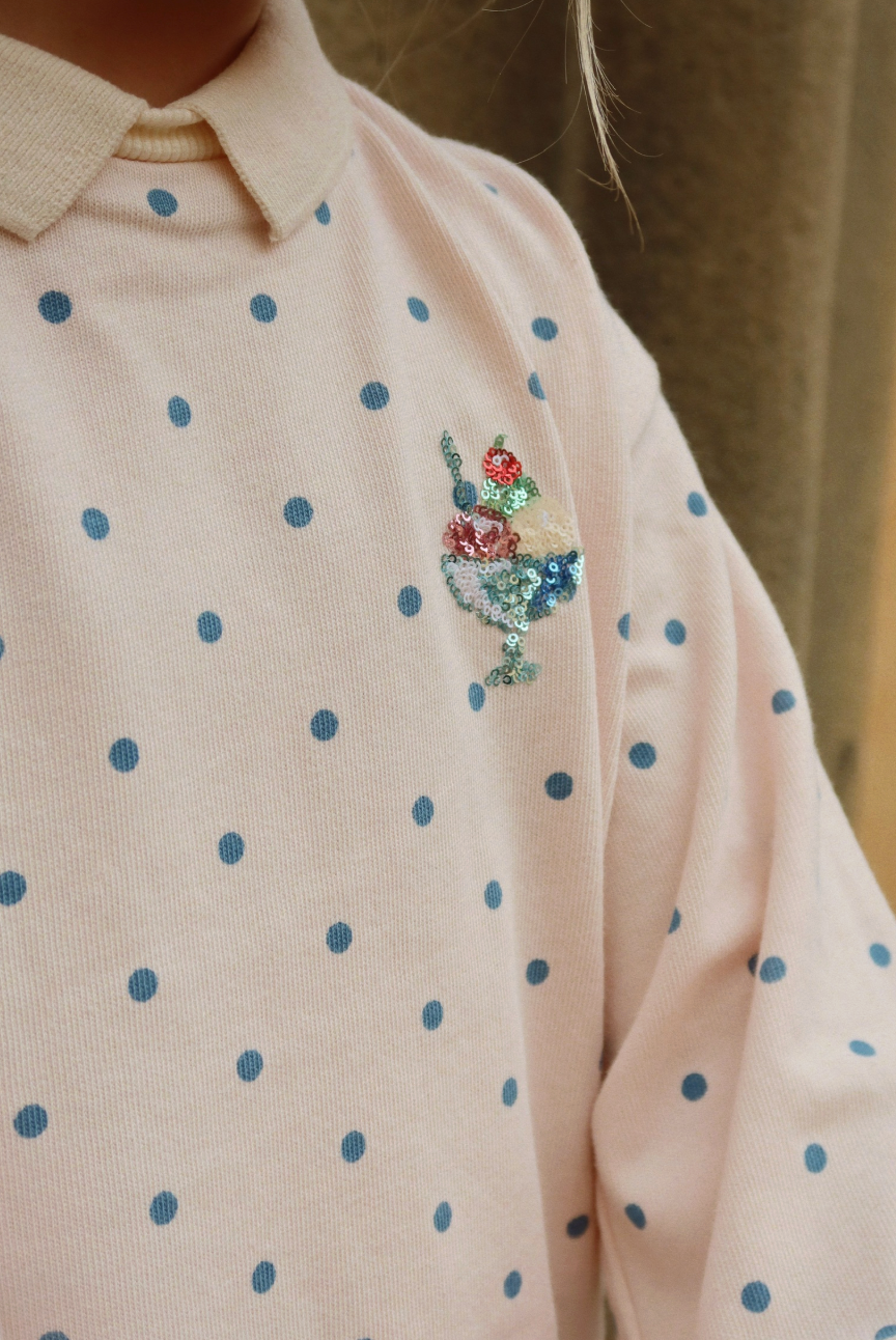 Long Sleeve Polo Set - Rosewater Dot from Anderson Parker